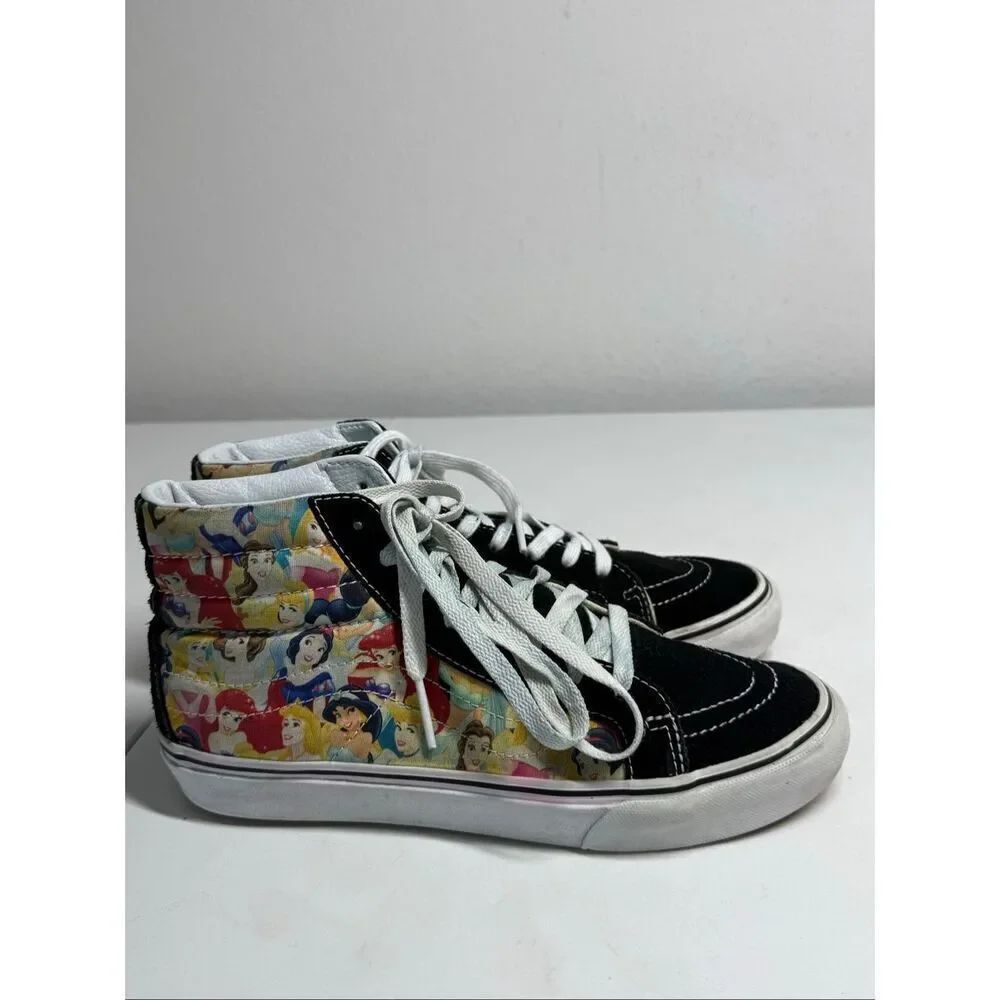 Vans SK8-Hi Women’s Disney Multi Princess Print Rare High top size 8 See Notes